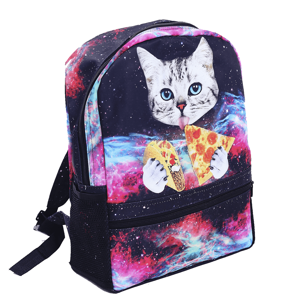 Mochila desenho Gato Pizza