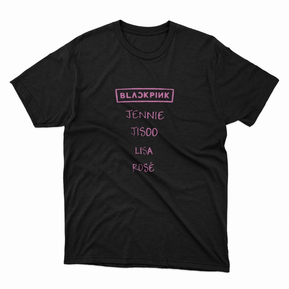 Camiseta Kpop  Black pink nomes