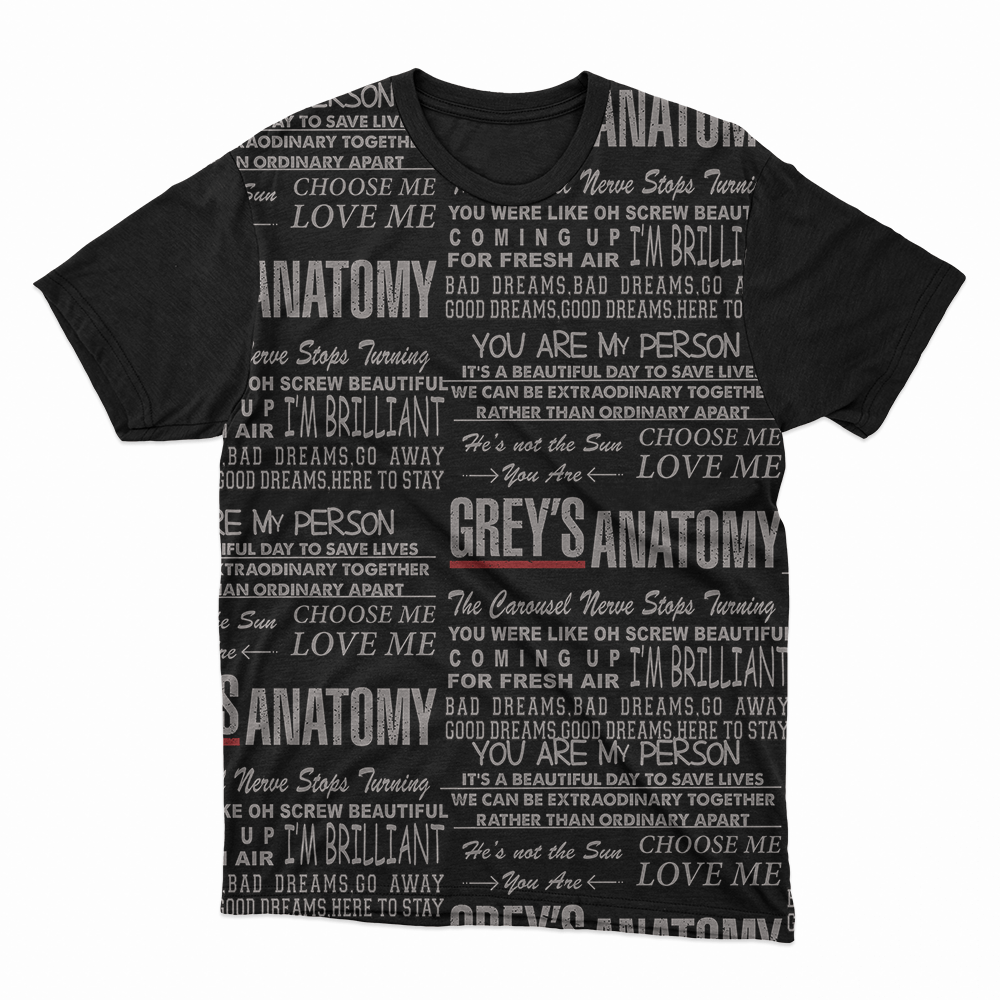 Camiseta série Greys Anatomy Frases