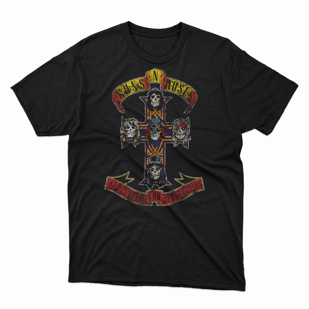 Camiseta Rock Guns N' Roses Cruz