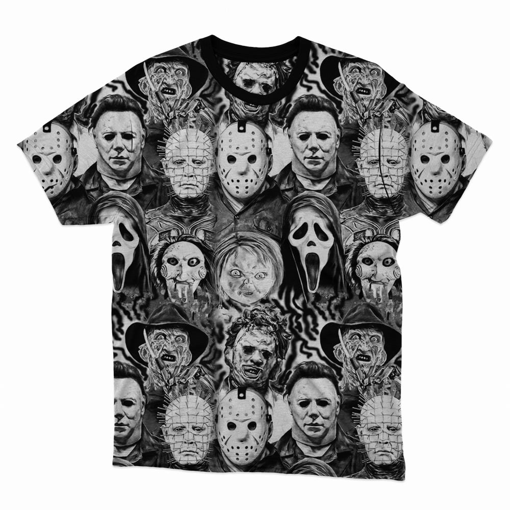Camiseta personagens de terror