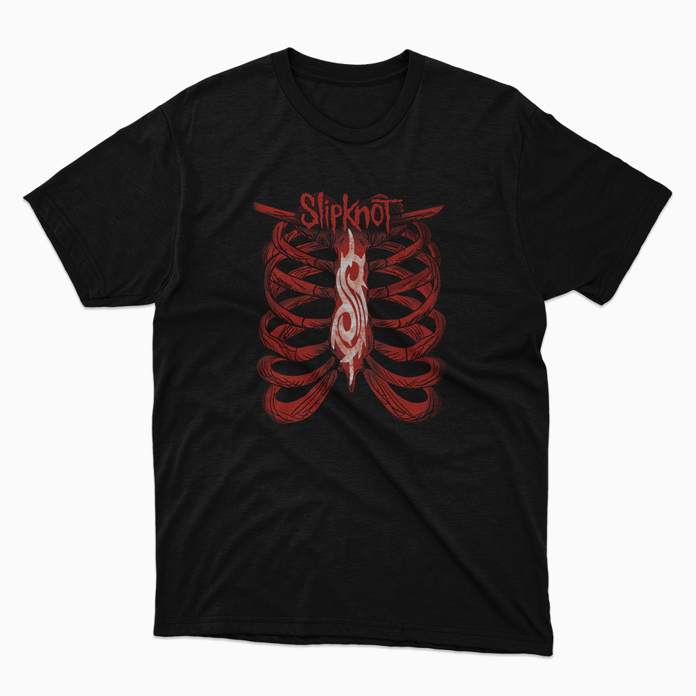 Camiseta rock slipknot costela