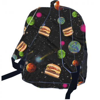 Mochila escolar hamburguer planeta