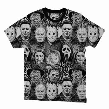 Camiseta personagens de terror