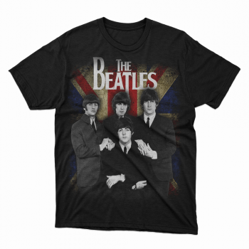 Camiseta de rock The Beatles bandeira